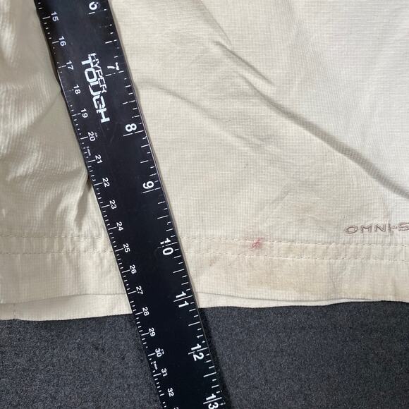 Columbia Mens Shorts Tan 100% Nylon Field Gear Pockets Medium - Picture 7 of 14